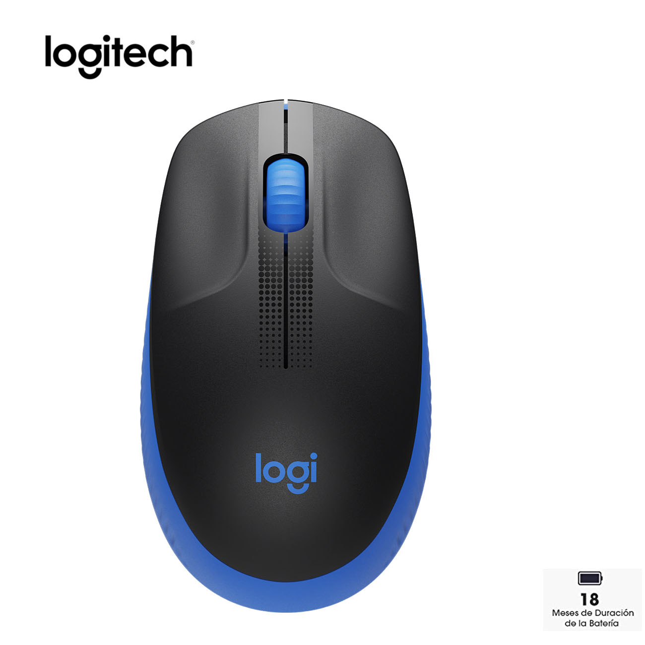 KIT LOGITECH MOUSE M190 AZUL PAD MOUSE 200X230 NEGRO - 2