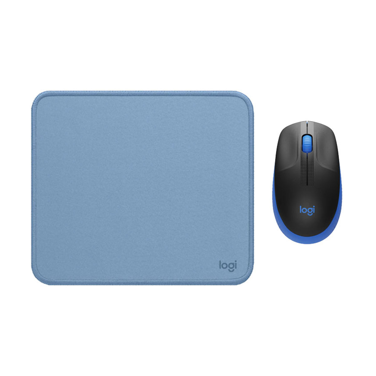 KIT LOGITECH MOUSE M190 AZUL PAD MOUSE 200X230 AZUL - 1