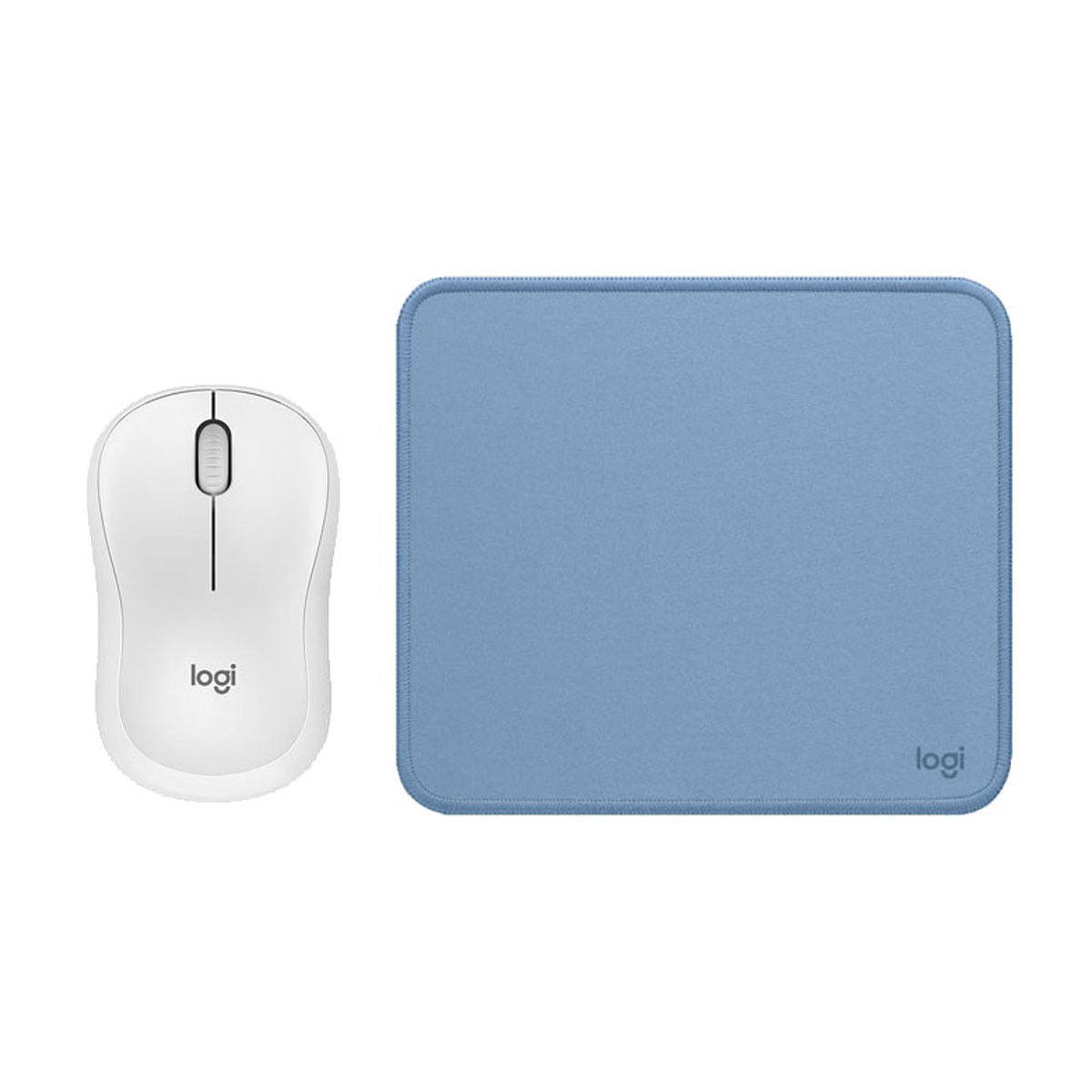 KIT LOGITECH DE MOUSE M240 BLANCO PAD MOUSE 200X230 AZUL - 1