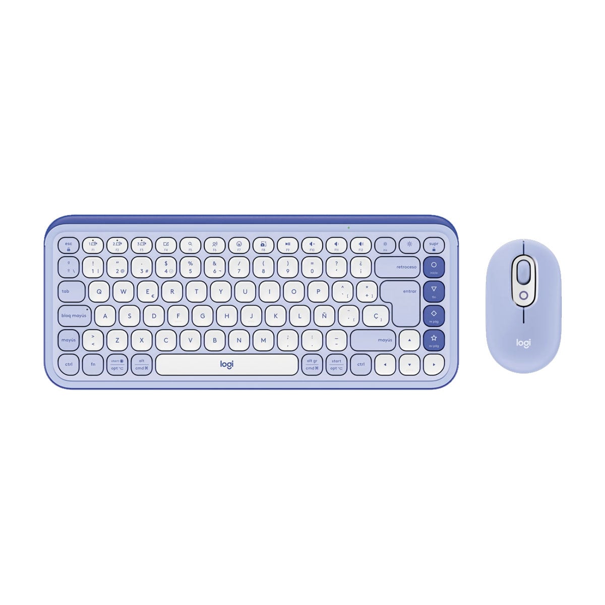 KIT TECLADO LOGITECH + MOUSE POP ICON BLUETOOTH LILA - 1