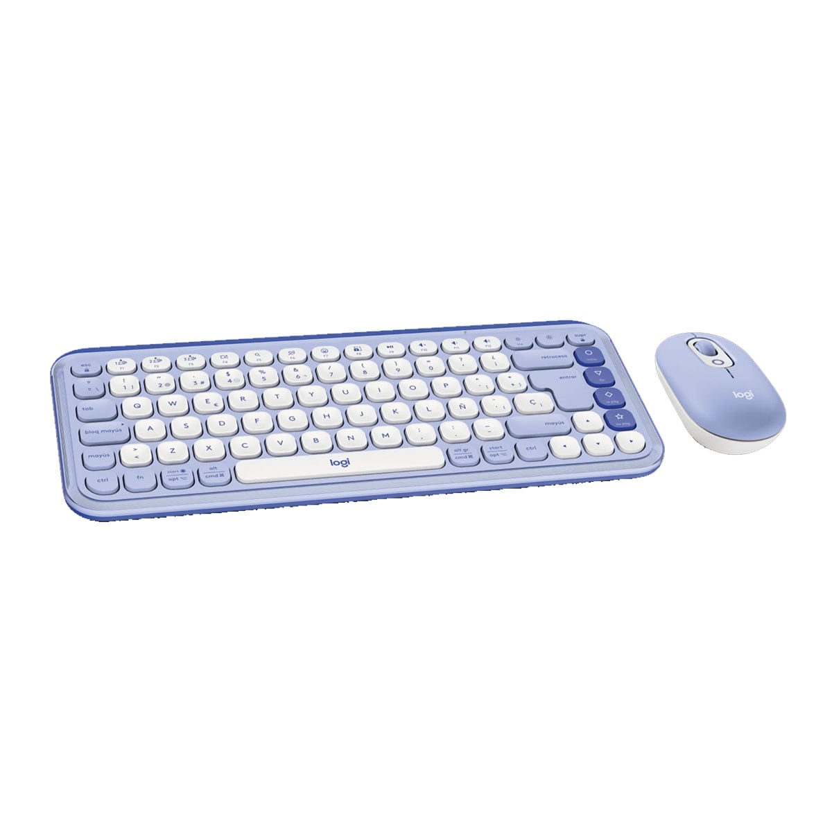 KIT TECLADO LOGITECH + MOUSE POP ICON BLUETOOTH LILA - 2