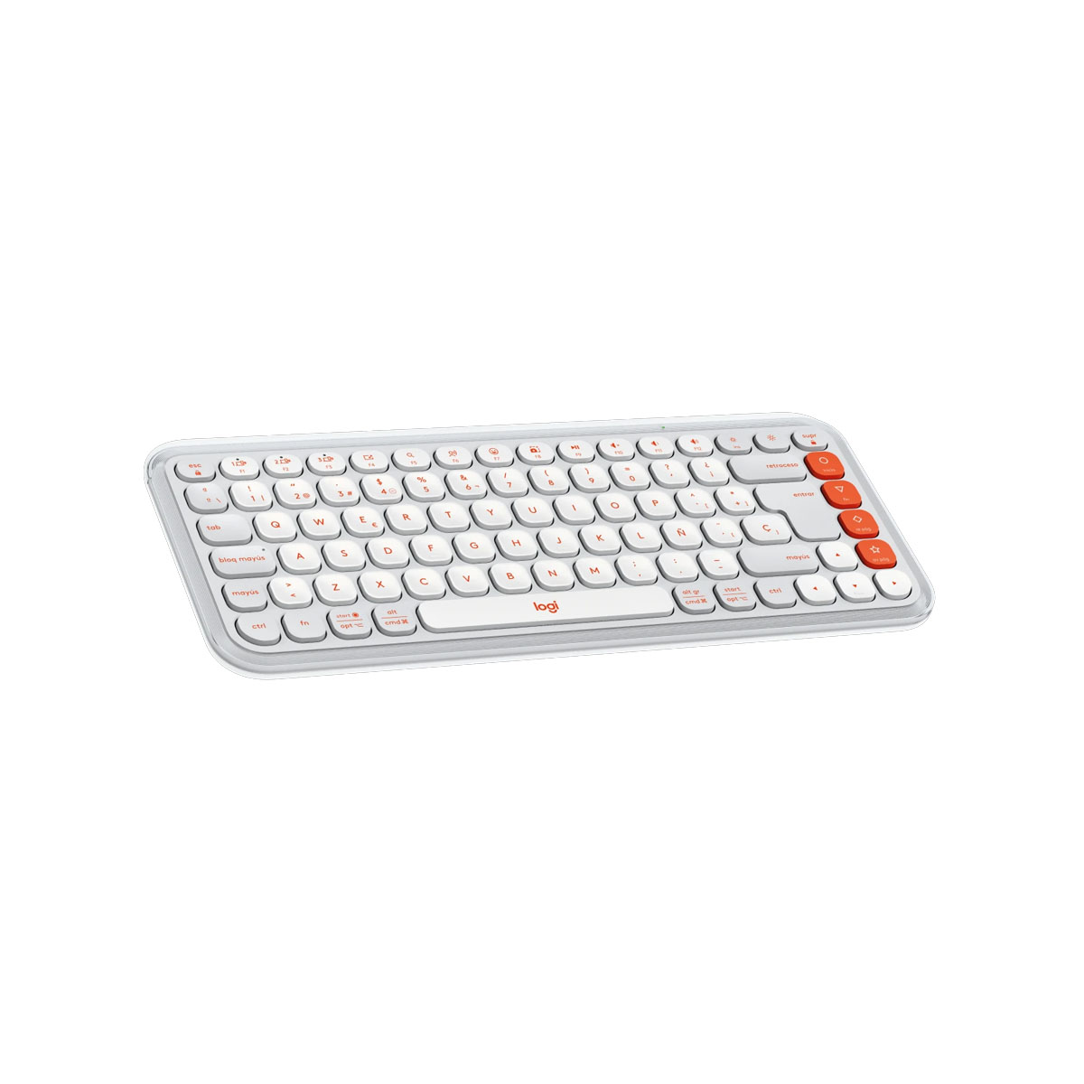 KIT TECLADO LOGITECH + MOUSE POP ICON BLUETOOTH BLANCO - 3