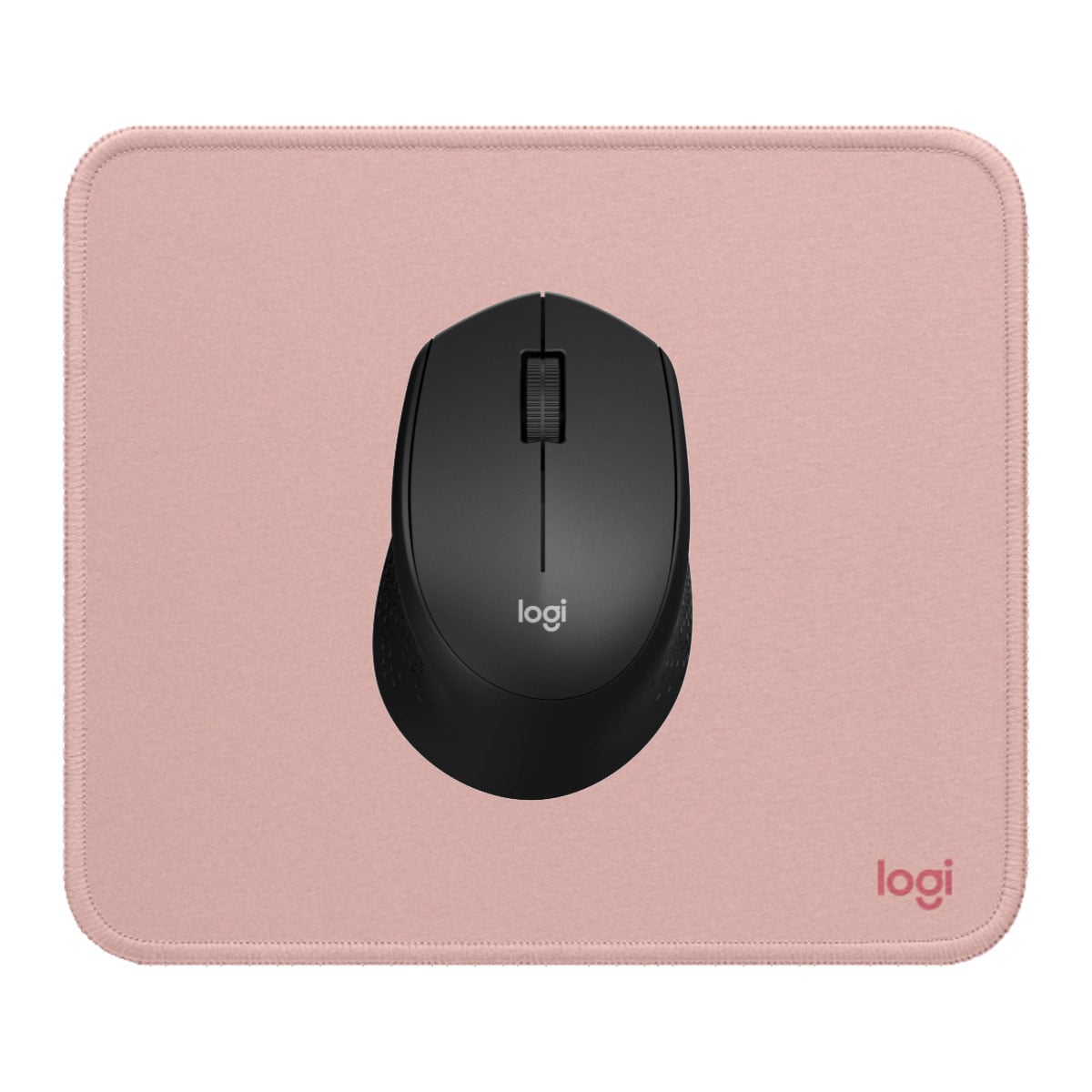 KIT LOGITECH MOUSE M280 NEGRO PAD MOUSE 200X230 ROSADO - 1