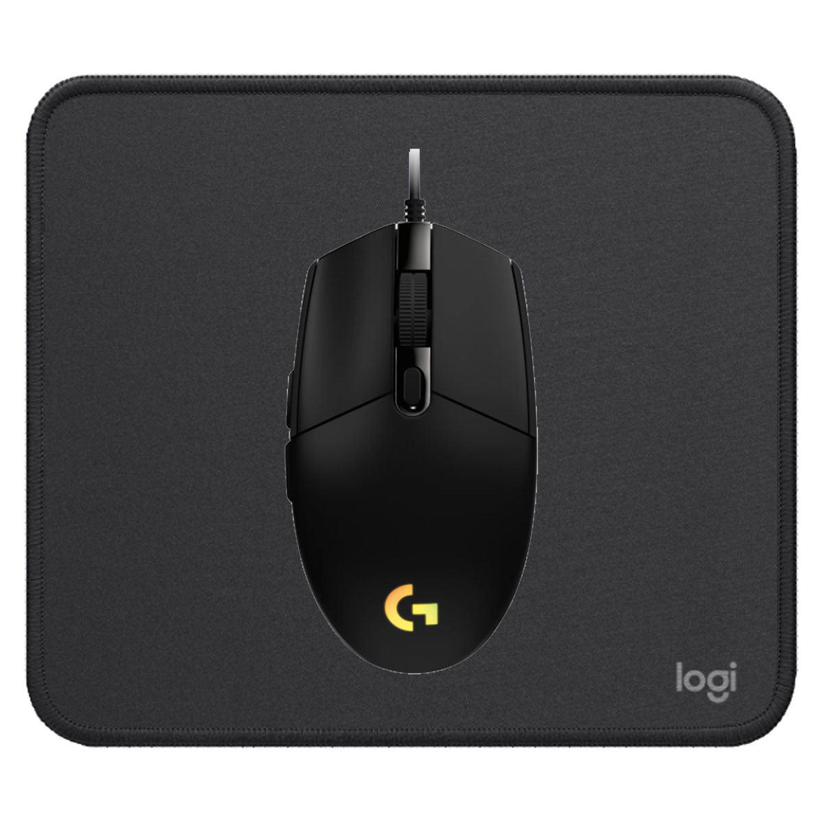 KIT LOGITECH MOUSE G203 NEGRO Y PAD MOUSE 200X230 NEGRO - 1