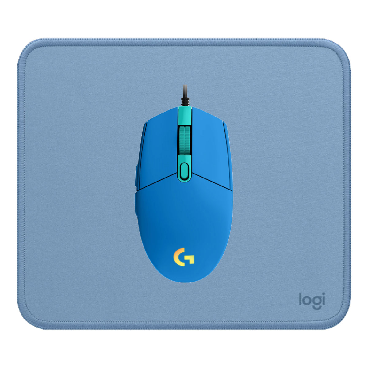 KIT LOGITECH MOUSE G203 AZUL Y PAD MOUSE 200X230 AZUL - 1