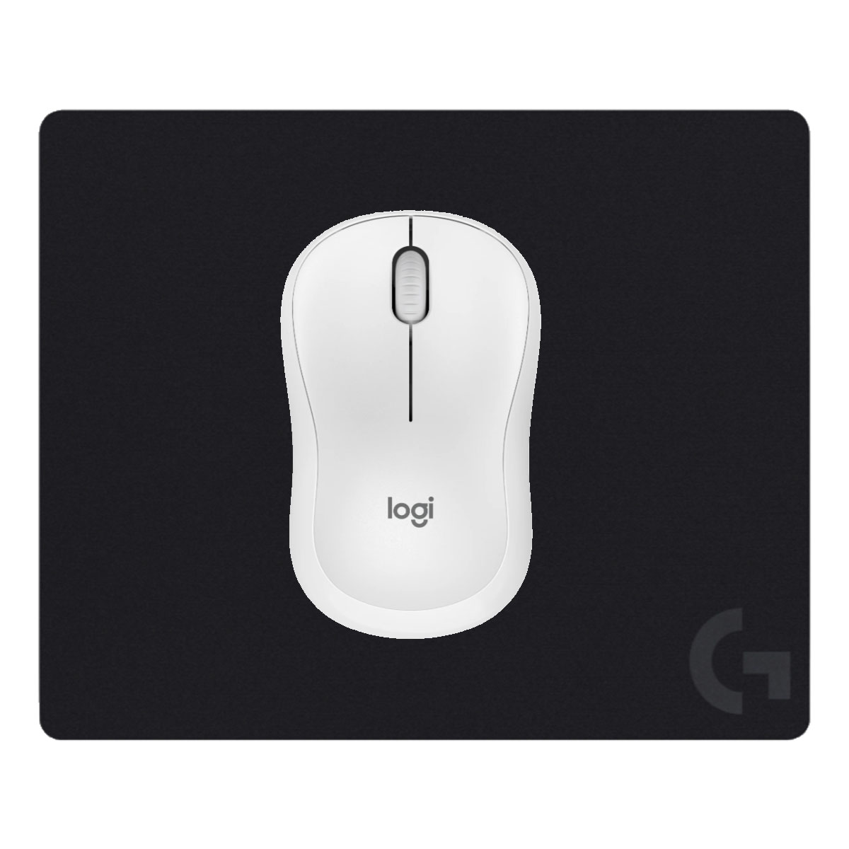 KIT LOGITECH MOUSE M240 BLANCO Y PAD MOUSE G240 NEGRO - 1