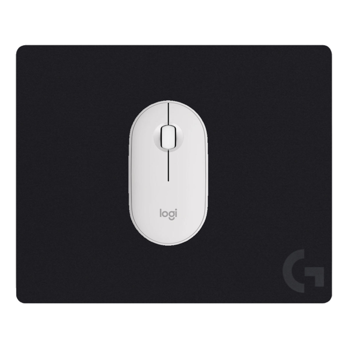 KIT LOGITECH MOUSE M350S BLANCO Y PAD MOUSE G240 NEGRO - 1