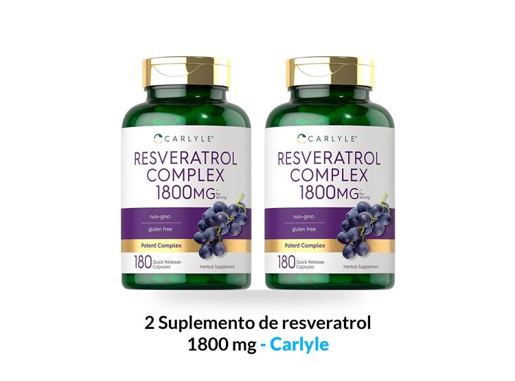 2 SUPLEMENTO DE RESVERATROL 1800 MG - CARLYLE - 1