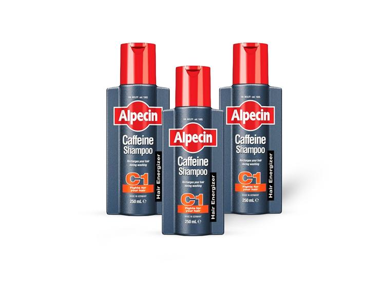CHAMPÚ CON CAFEÍNA ALPECIN C1 250 ML 3 UND - 1