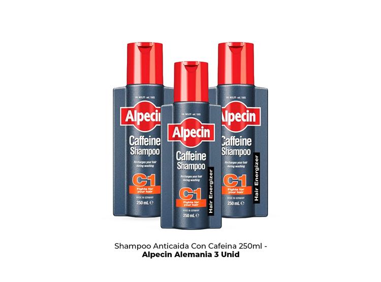 CHAMPÚ CON CAFEÍNA ALPECIN C1 250 ML 3 UND - 2