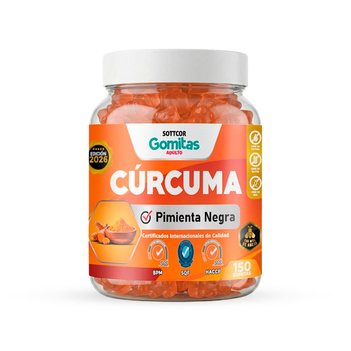 GOMITAS DE CURCUMA SOTTCOR 150 GOMITAS - 2