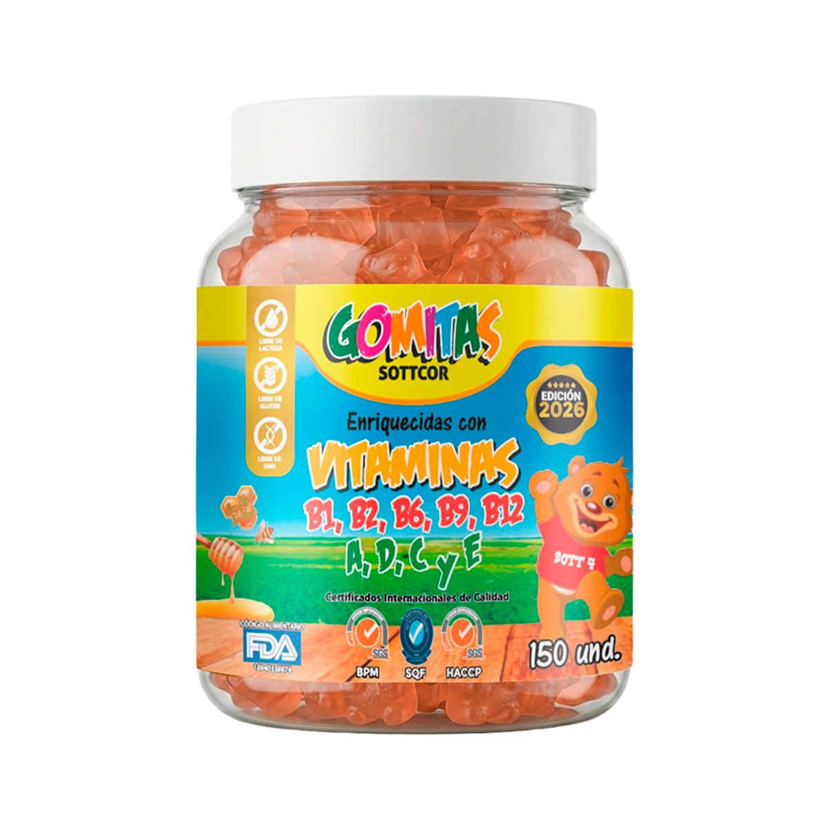 3 GOMITAS PARA NIÑOS VITAMINAS 150 GOMITAS SOTTCOR - 2