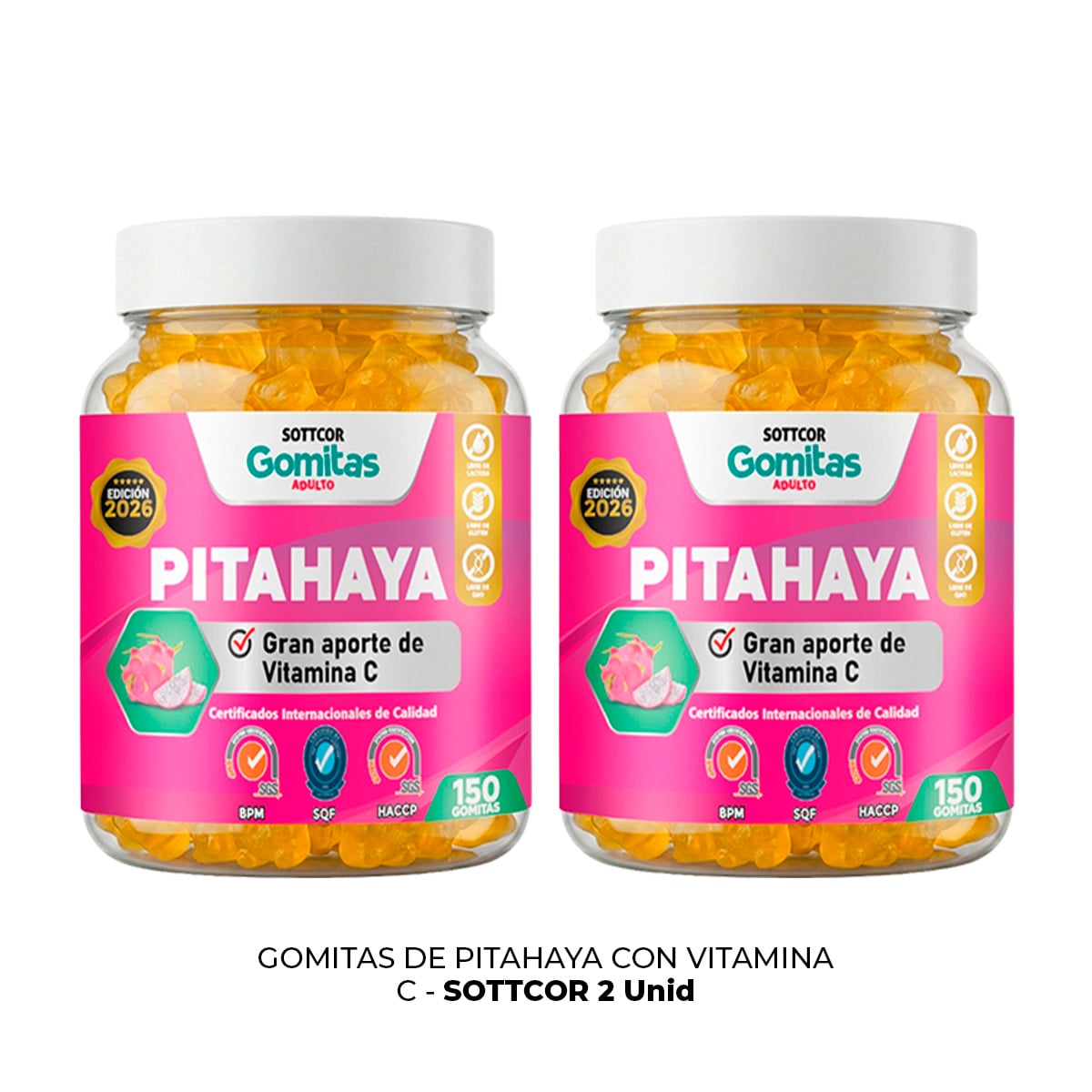 2 GOMITAS DE PITAHAYA SOTTCOR 150 GOMITAS - 1