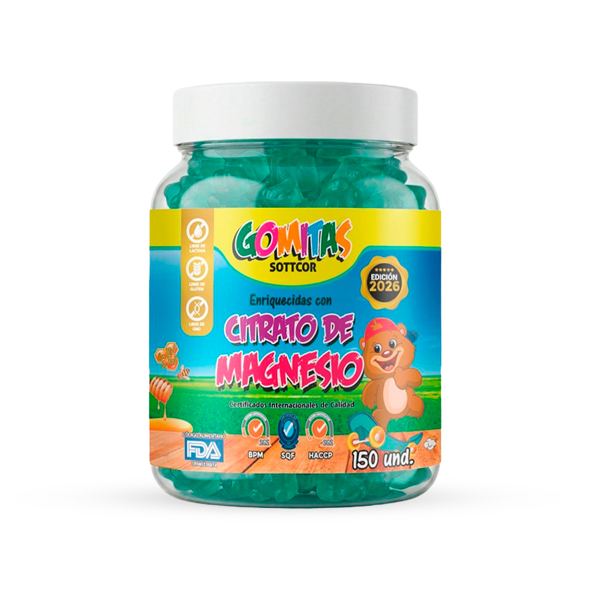 3 GOMITAS PARA NIÑOS CITRATO DE MAGNECIO 150 GOMITAS SOTTCOR - 2