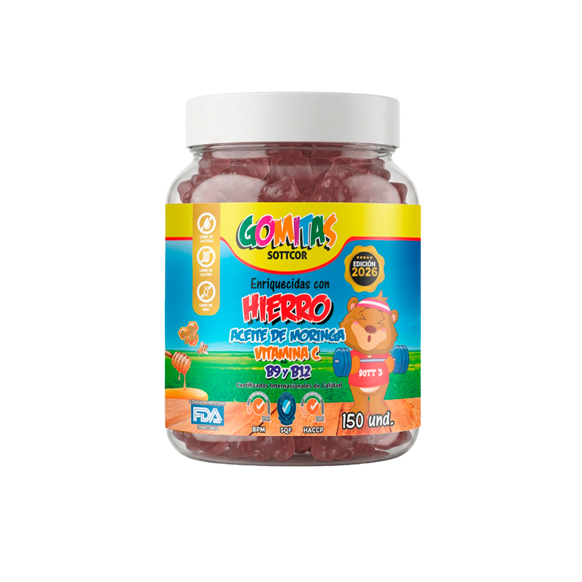 GOMITAS PARA NIÑOS HIERRO 150 GOMITAS SOTTCOR - 2