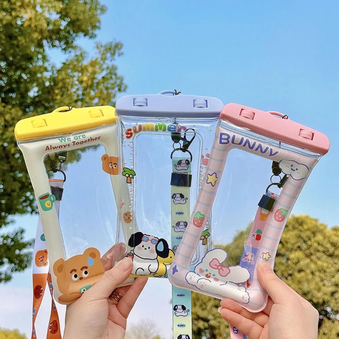 FUNDA PROTECTOR ACUÁTICA IMPERMEABLE PARA CELULARES KAWAII - 2