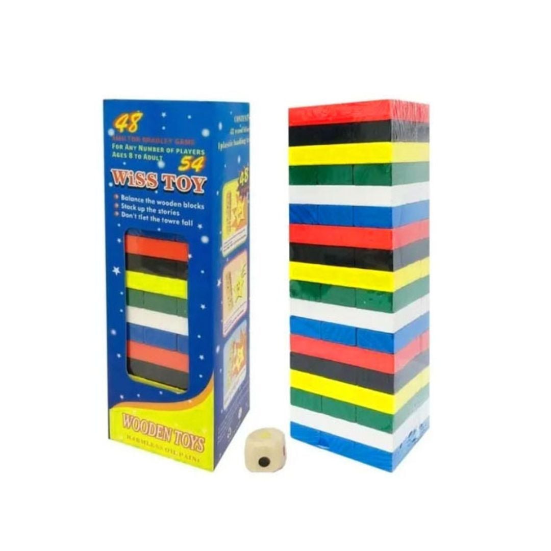 JENGA A COLORES 54 PIEZAS JUEGO EDUCATIVO YENGA JUEGO MESA - 2