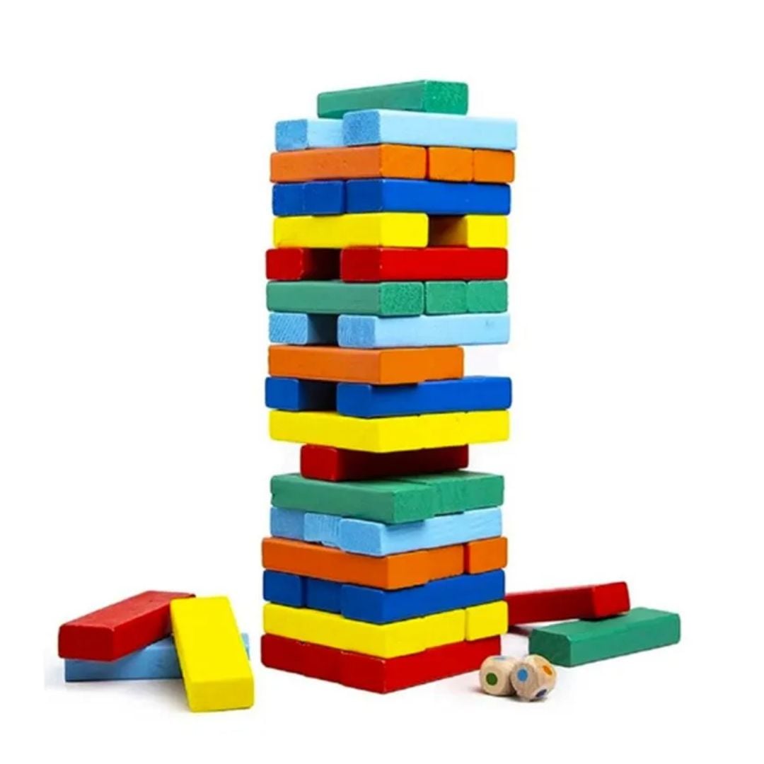 JENGA A COLORES 54 PIEZAS JUEGO EDUCATIVO YENGA JUEGO MESA - 3
