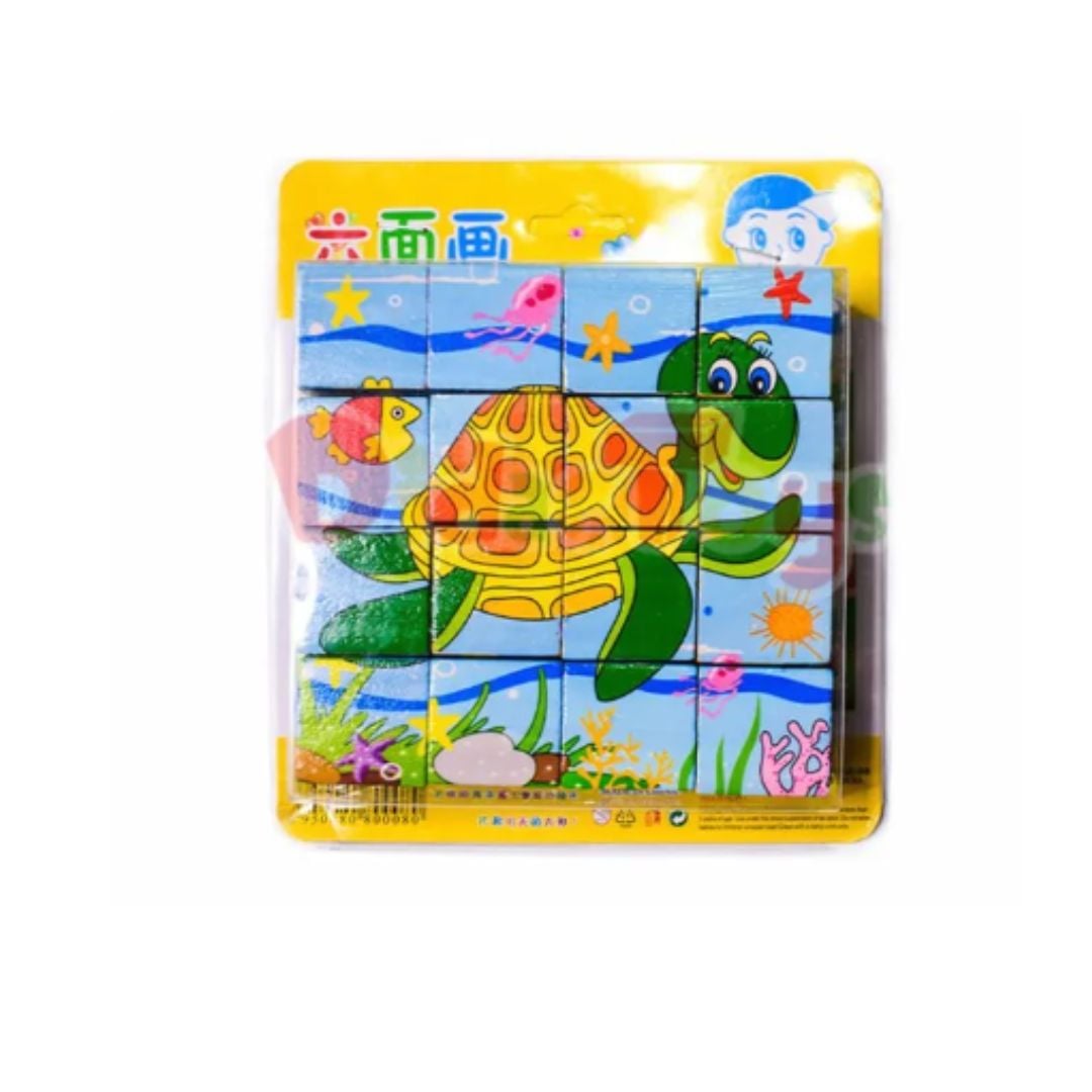 ROMPECABEZAS EN FORMA DE CUBO CON TEMATICA DE ANIMALES DE 16 PIEZAS - 2