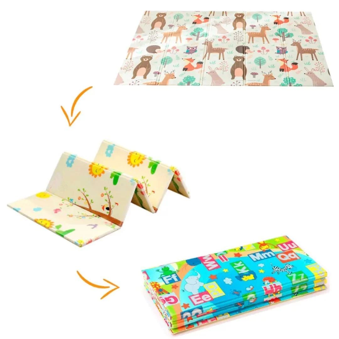 PISO ALFOMBRA REVERSIBLE PLEGABLE PARA BEBES 180X200CM - 1