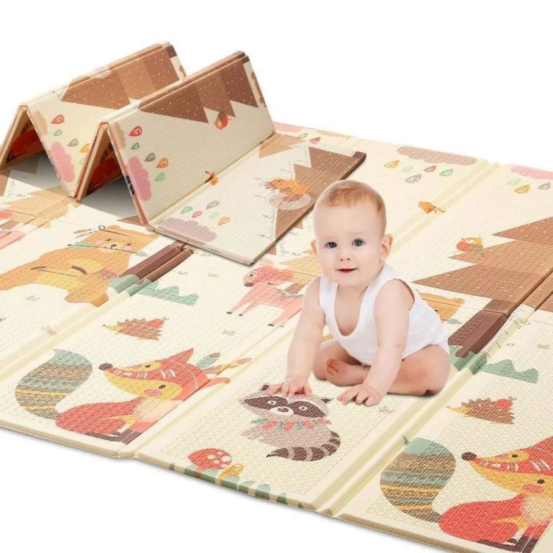 PISO ALFOMBRA REVERSIBLE PLEGABLE PARA BEBES 180X200CM - 2
