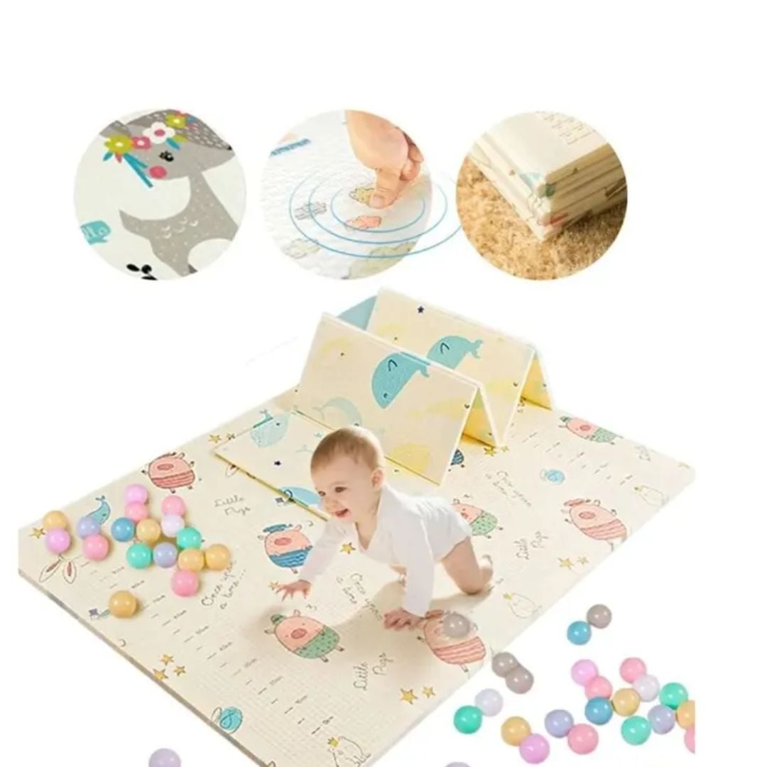 PISO ALFOMBRA REVERSIBLE PLEGABLE PARA BEBES 180X200CM - 3
