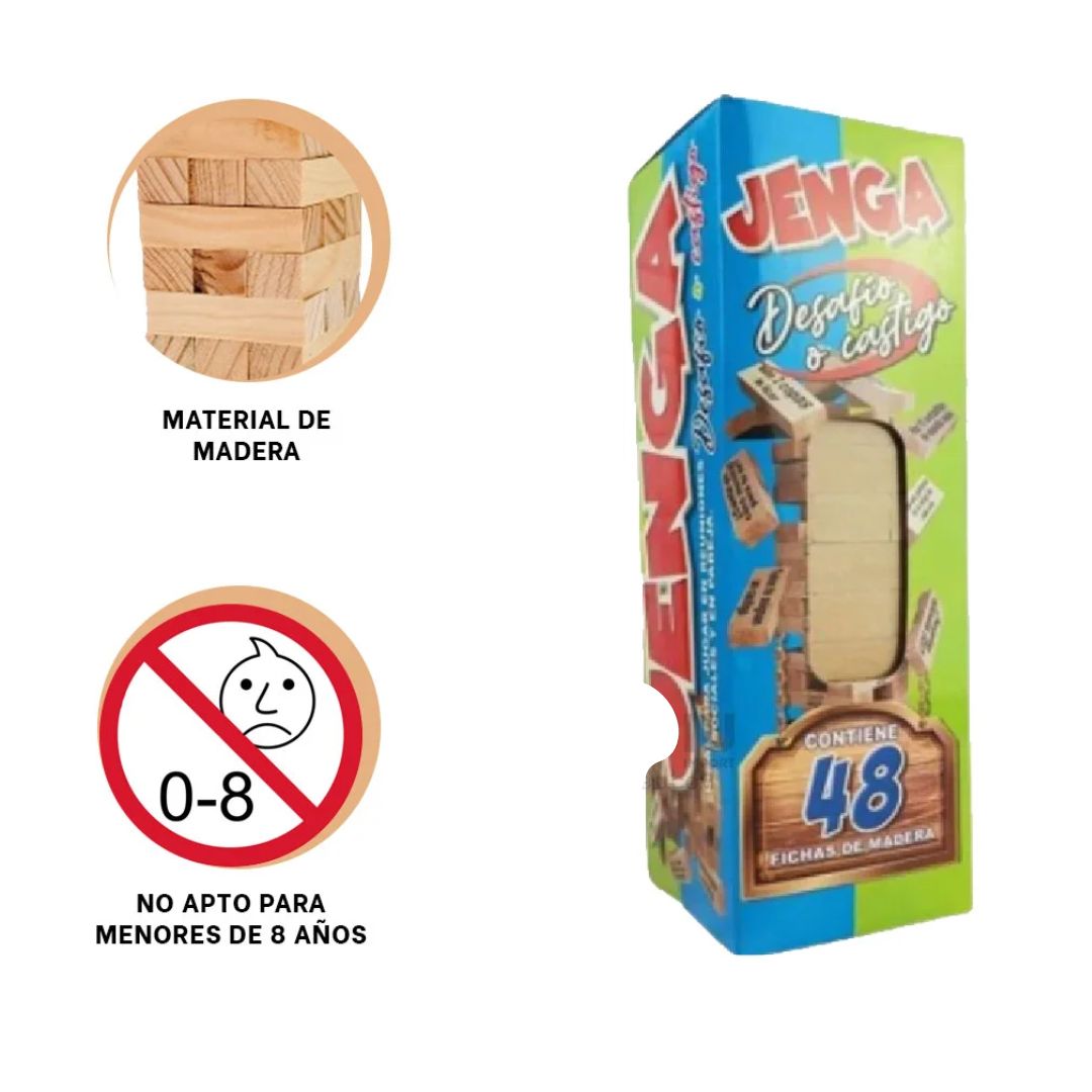 JUEGO JENGA DESAFÍOS Y CASTIGOS - 2