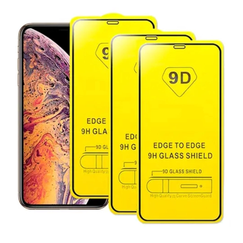 PACK 2 MICA DE VIDRIO TEMPLADO PROTECCION DE CELULAR UV  9D 13 PRO MAX IPHONE - 1