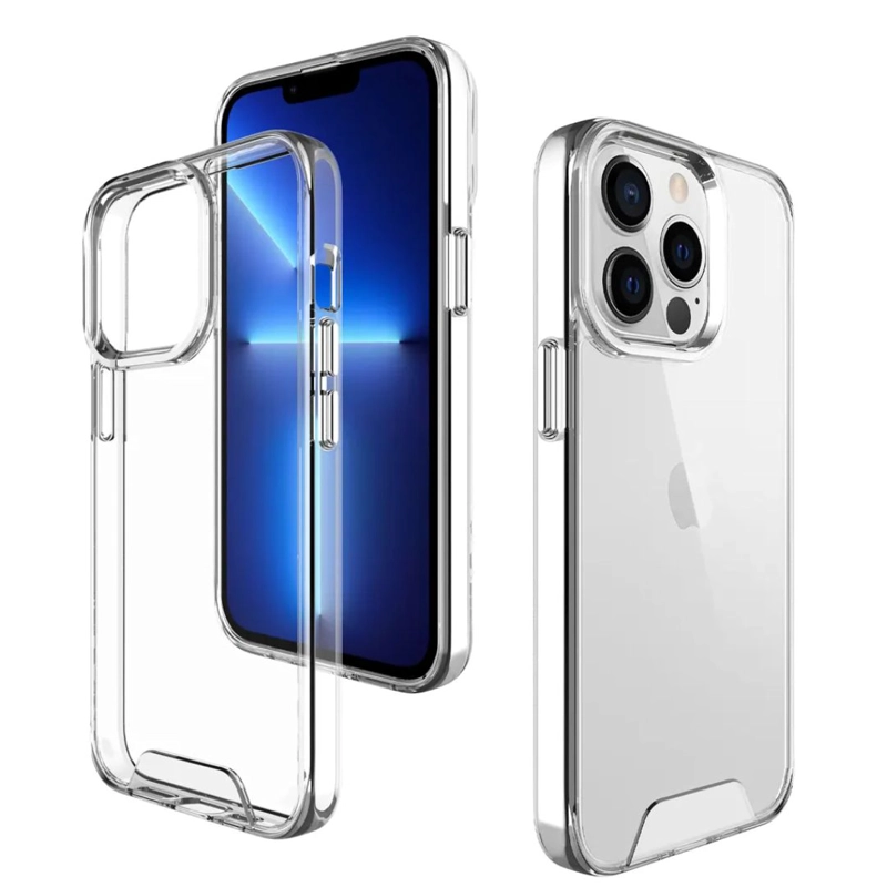 FUNDA CASE SPACE  IPHONE 15  PLUS ANTICAIDA TRANSPARENTE - 1