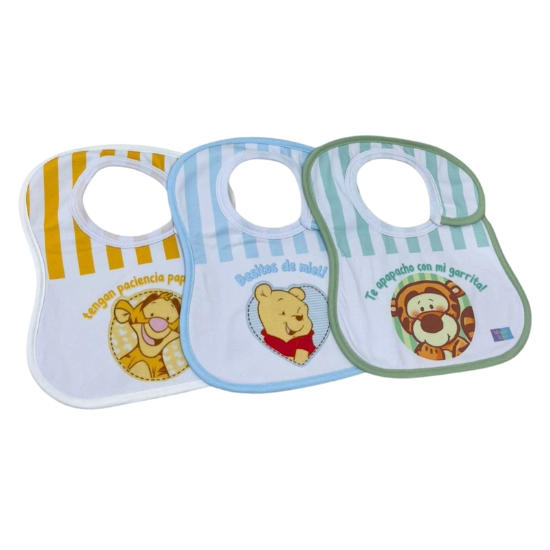 PACK 3 BABERO DE BEBES 100% ALGODÓN PARA NIÑO - 2