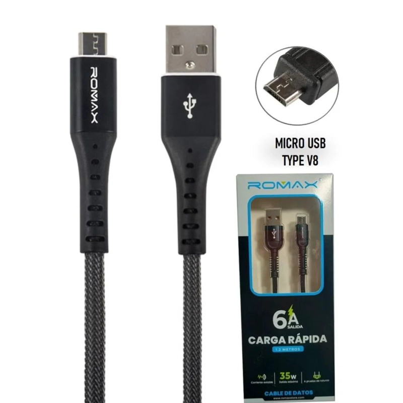 CABLE CARGADOR DE CARGA USB V8 - 1