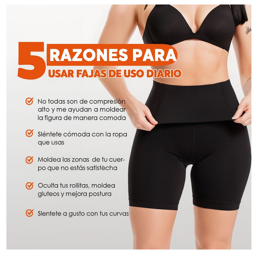 SHORT FAJA LEVANTA GLÚTEOS CON VARILLA DE MICROFIBRA - 1