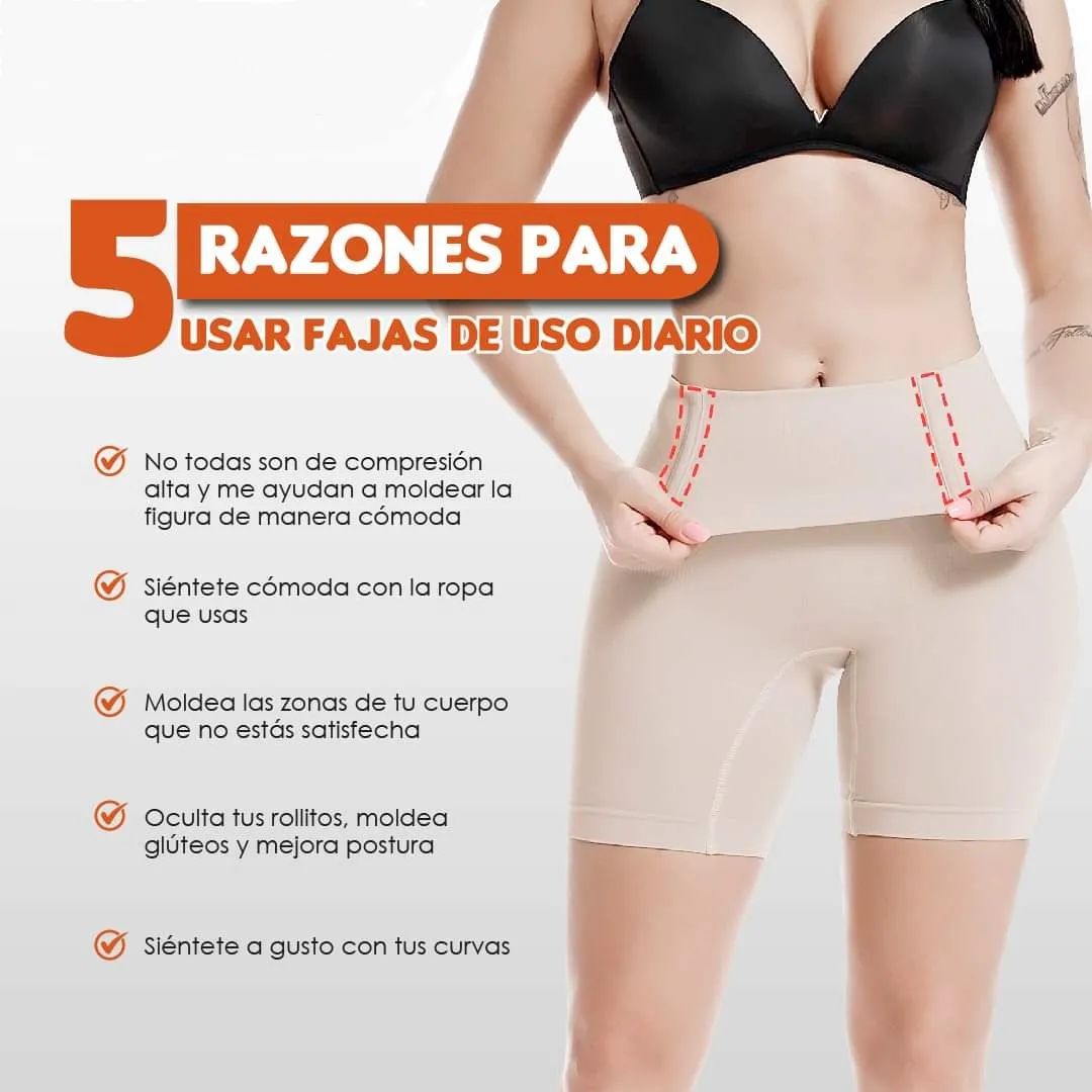 SHORT FAJA LEVANTA GLÚTEOS CON VARILLA DE MICROFIBRA - 2