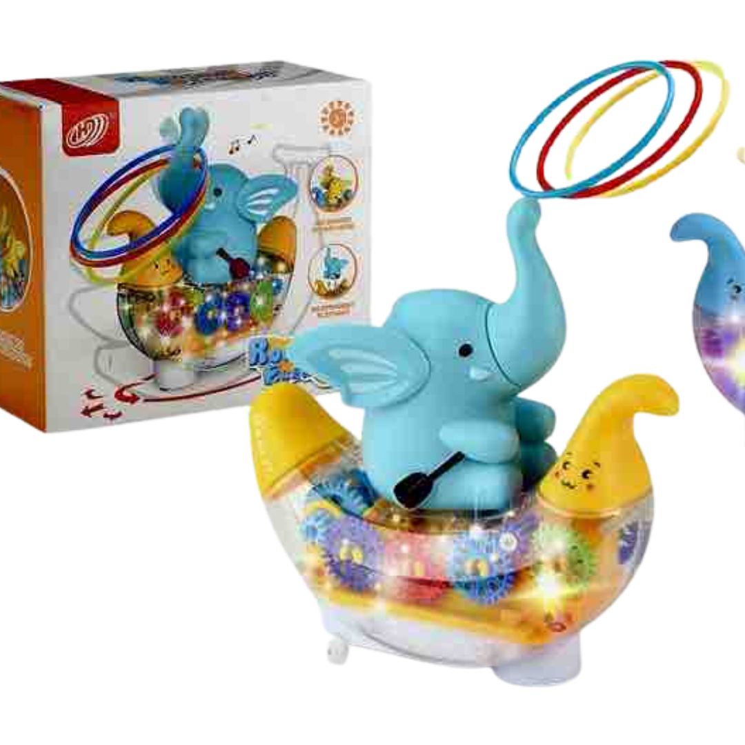 JUGUETE INTERACTIVO BEBÉ ELEFANTE MULTICOLOR MUSICAL - 1