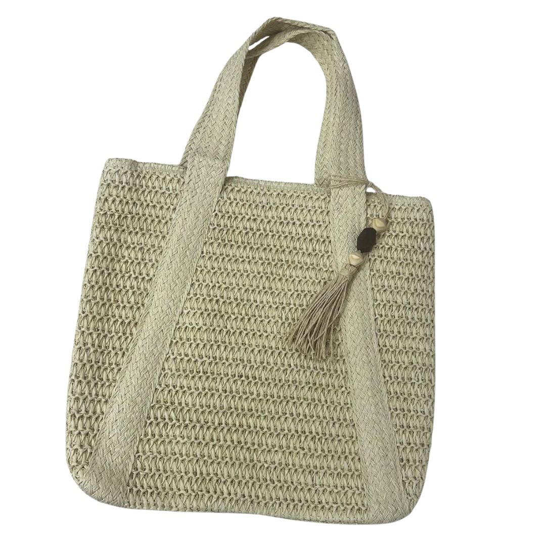 BOLSO CARTERA DE VERANO EN TELA DE PAJA TEJIDA - 3