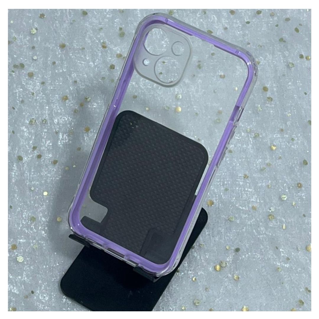FUNDA TRANSPARENTE CON BORDE IPHONE 13 PRO - 1