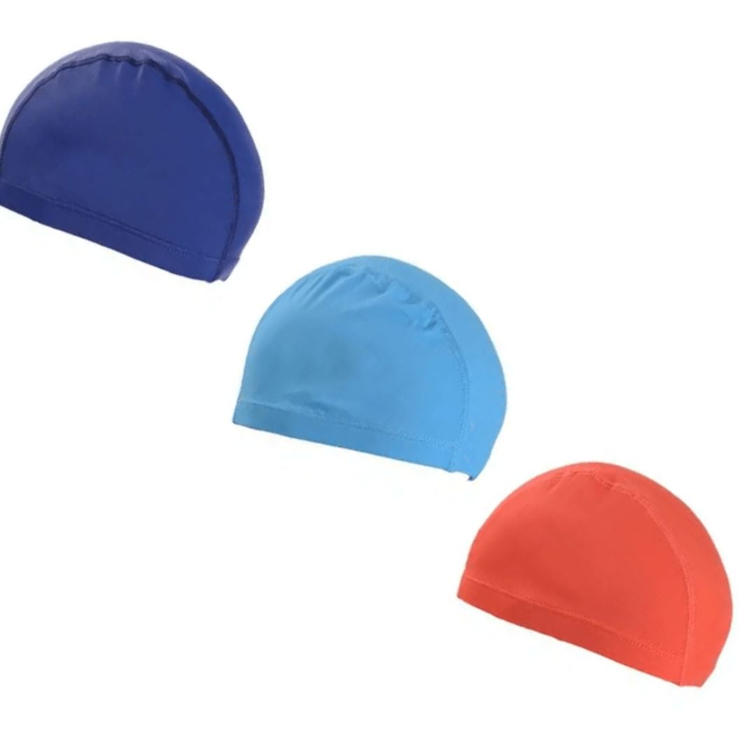 PACK 2 GORRO DE NATACION DE TELA / ELASTICO PARA NIÑA - 3
