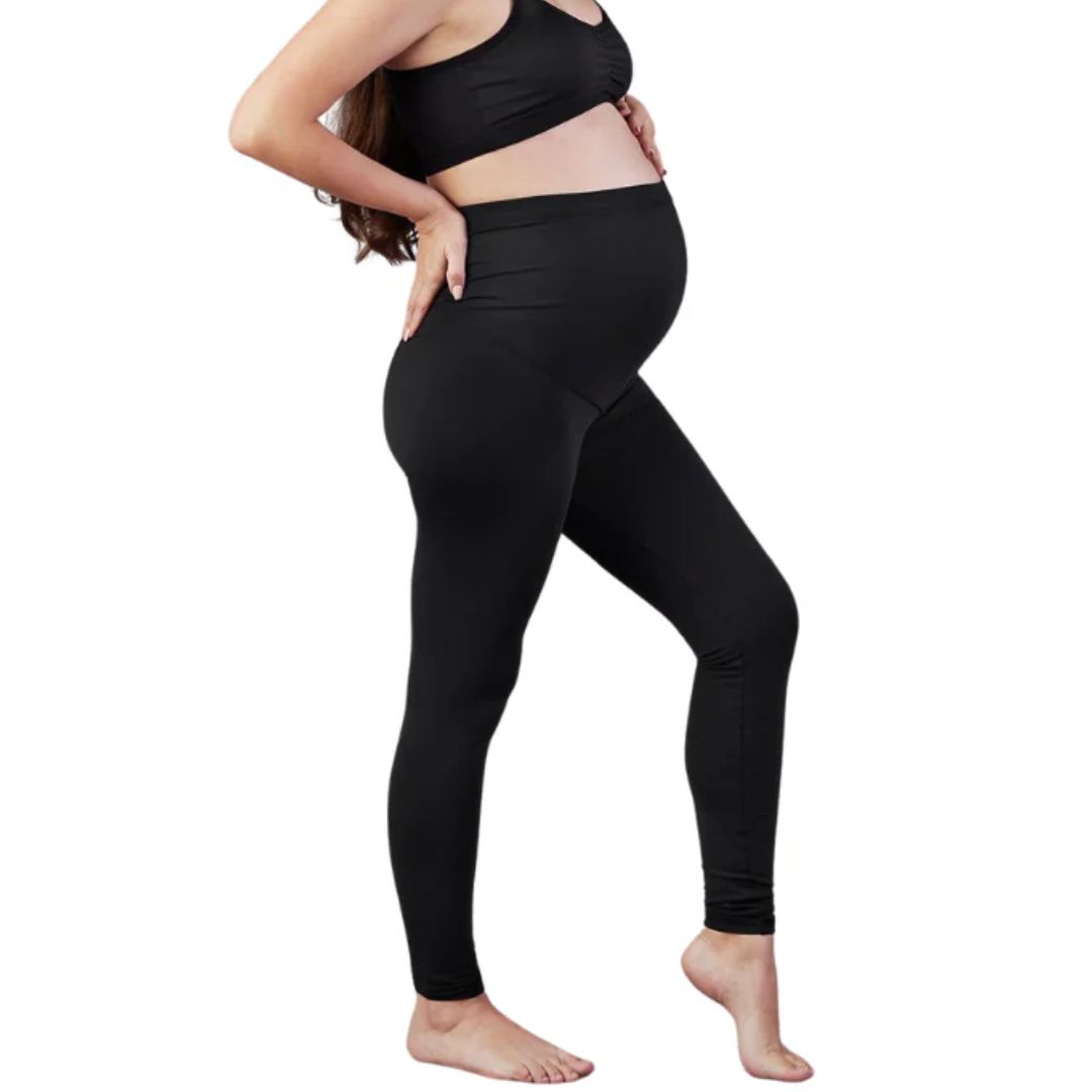 LEGGINS DE MATERNIDAD / EMBARAZADA DE ALGODÓN LICRADO TALLA 34 - 3