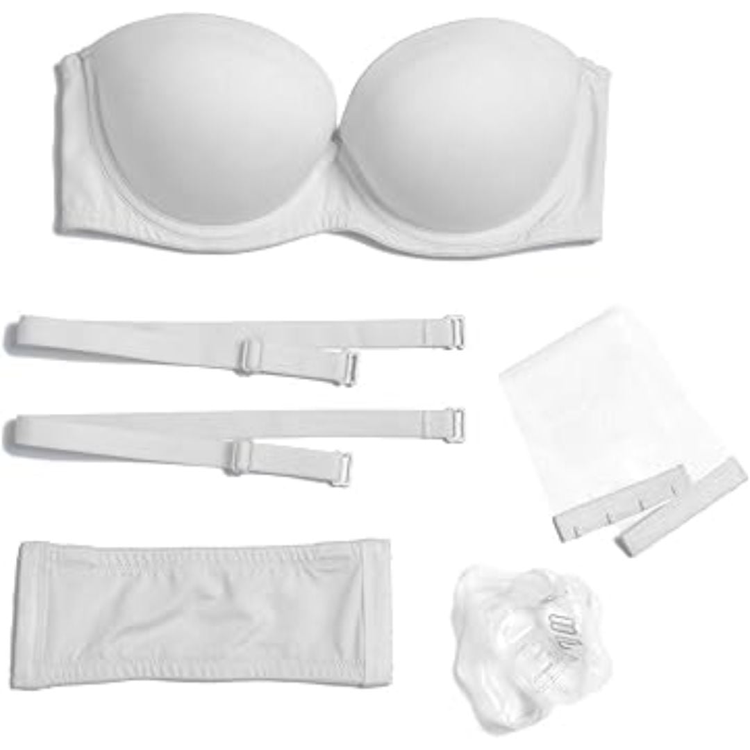 BRASIER PUSH-UP MULTIFUNCIONAL 3 SUJETADORES PARA MUJER, TIRANTES TRANSPARENTES, COPAS CONVERTIBLES SUJERADOR SIN ESPALDA - 3