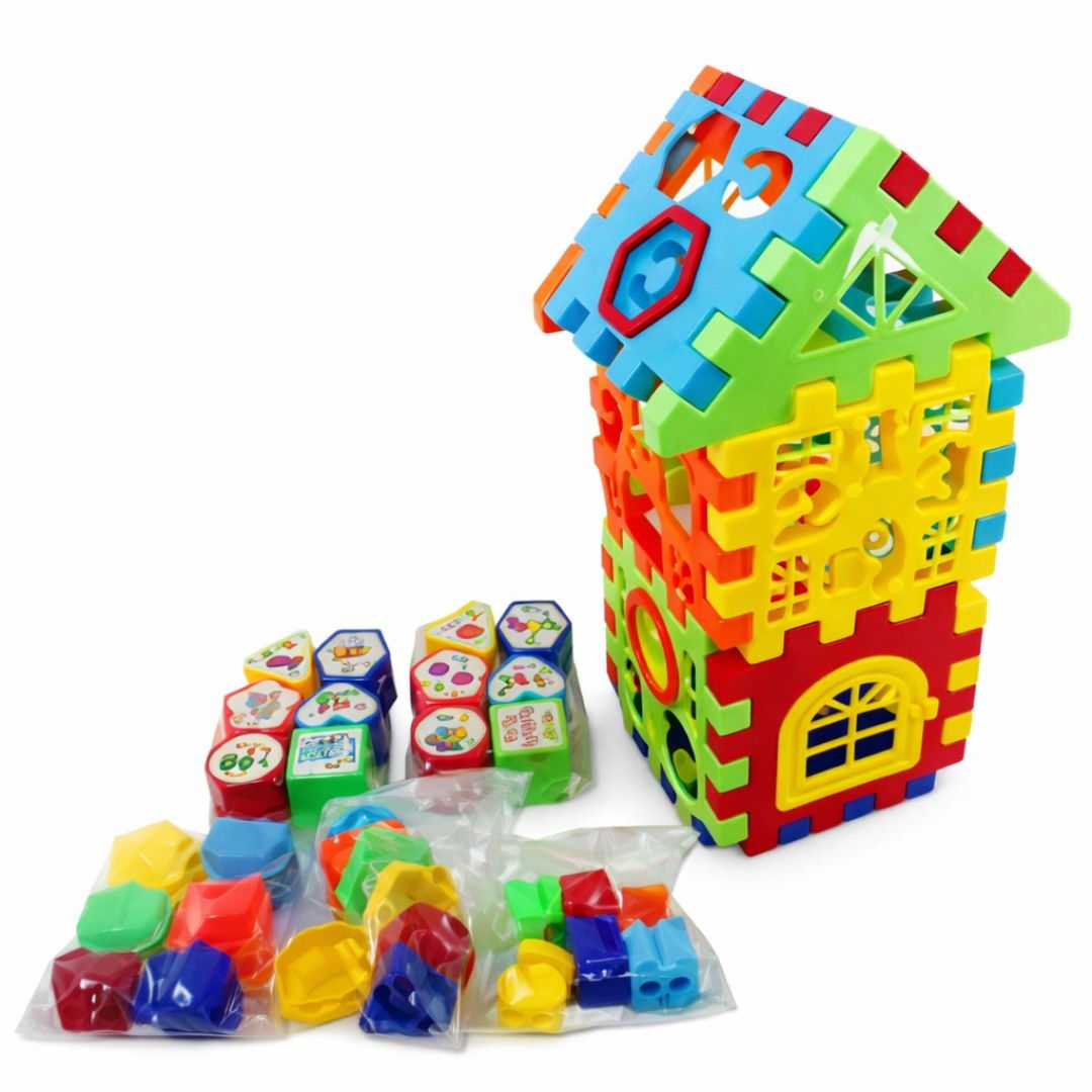 CASA DIDÁCTICA DE BLOQUES EDUCATIVOS PARA BEBÉS Y NIÑOS - 1