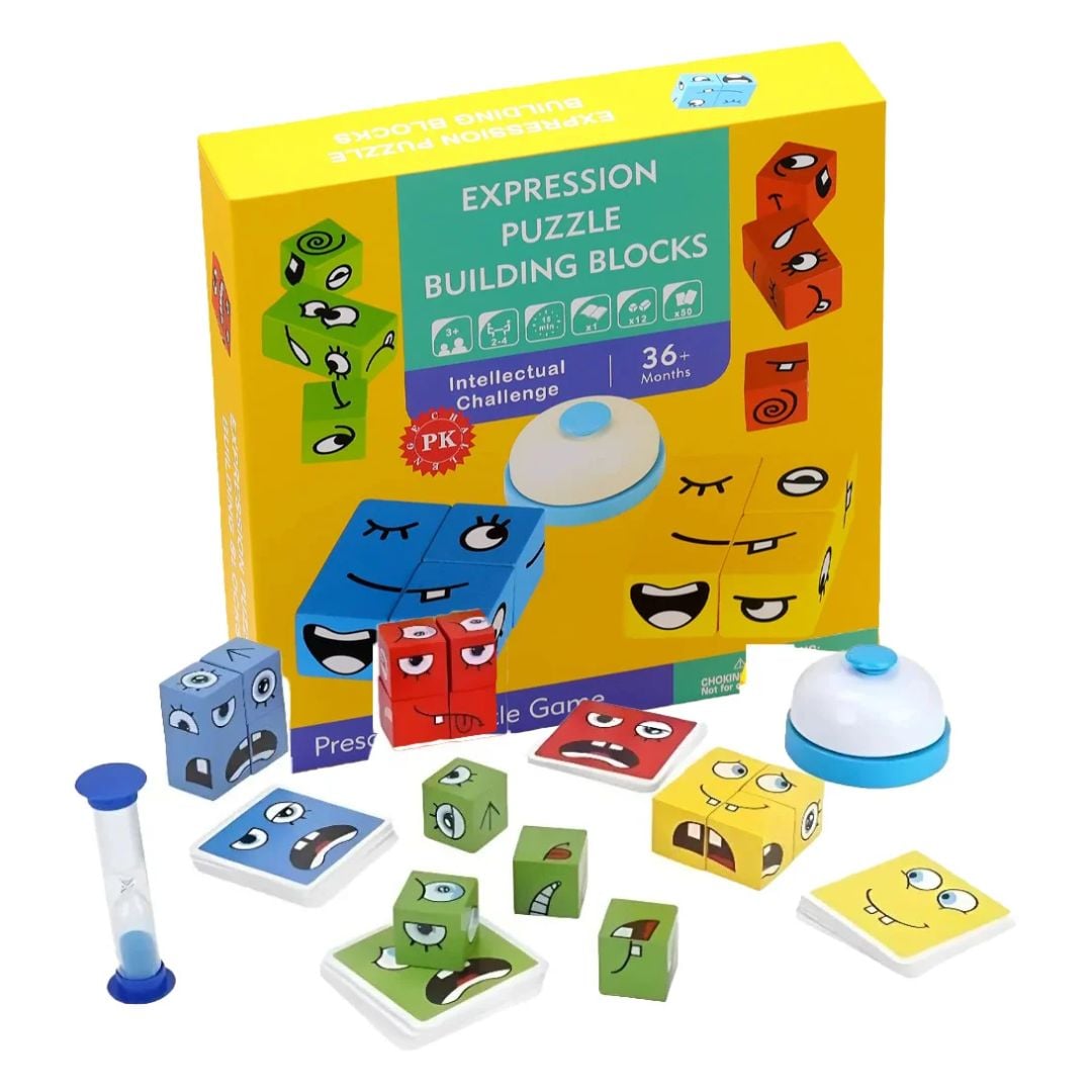 JUEGO DE MESA CUBOS EXPRESIVOS CUBOS DIDÁCTICO DE EMOCIONES PARA NIÑOS - 1