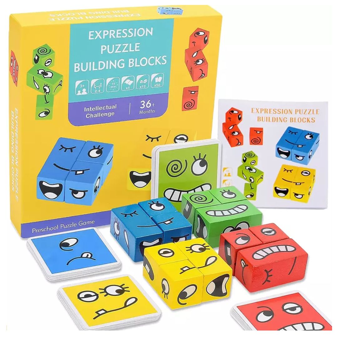 JUEGO DE MESA CUBOS EXPRESIVOS CUBOS DIDÁCTICO DE EMOCIONES PARA NIÑOS - 2