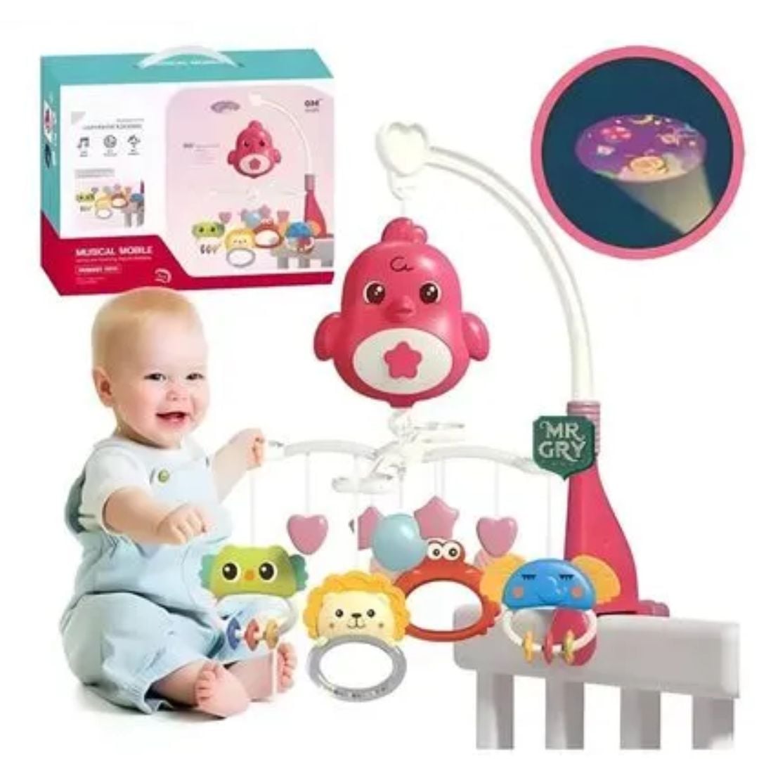 MÓVIL PROYECTOR MUSICAL POLLITO PARA BEBES - 1