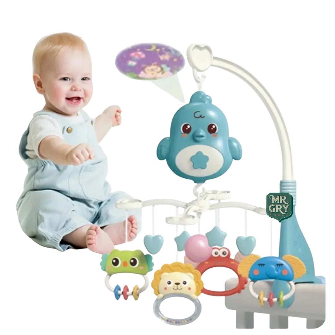 MÓVIL PROYECTOR MUSICAL POLLITO PARA BEBES - 2