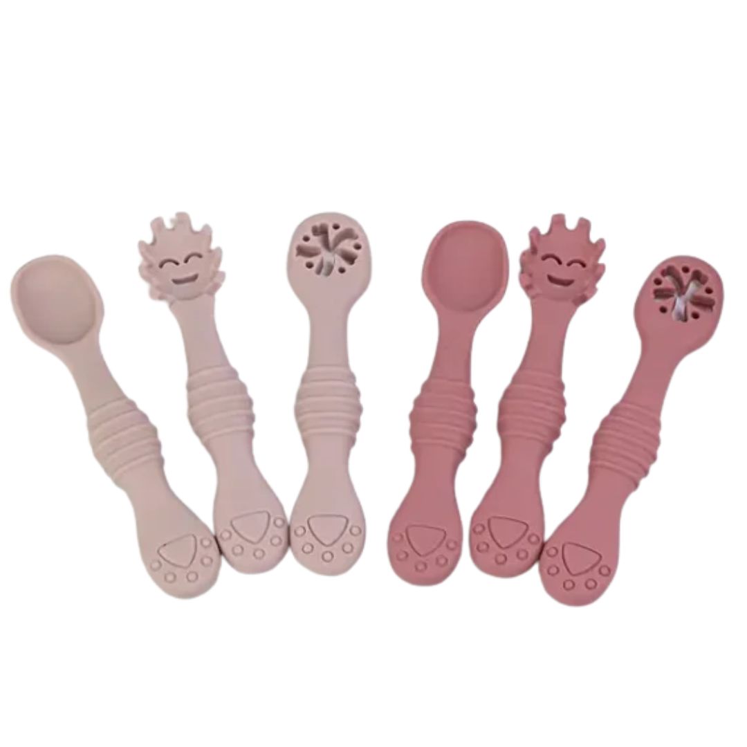 SET DE CUCHARAS DE SILICONA PARA BEBÉ – PACK X3 CON ESTUCHE | NIÑO - 3