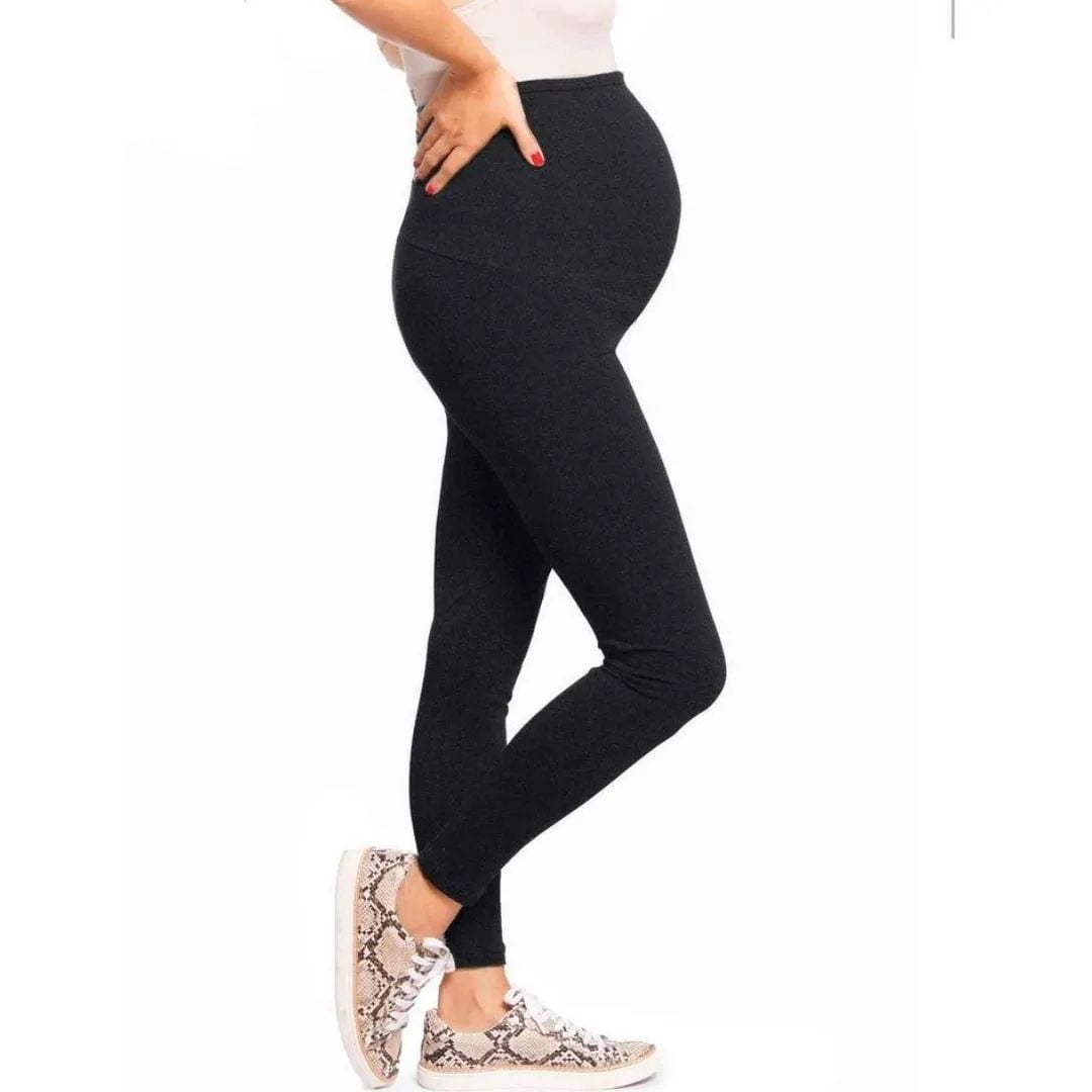 LEGGINS DE MATERNIDAD / EMBARAZADA DE ALGODÓN LICRADO - 1
