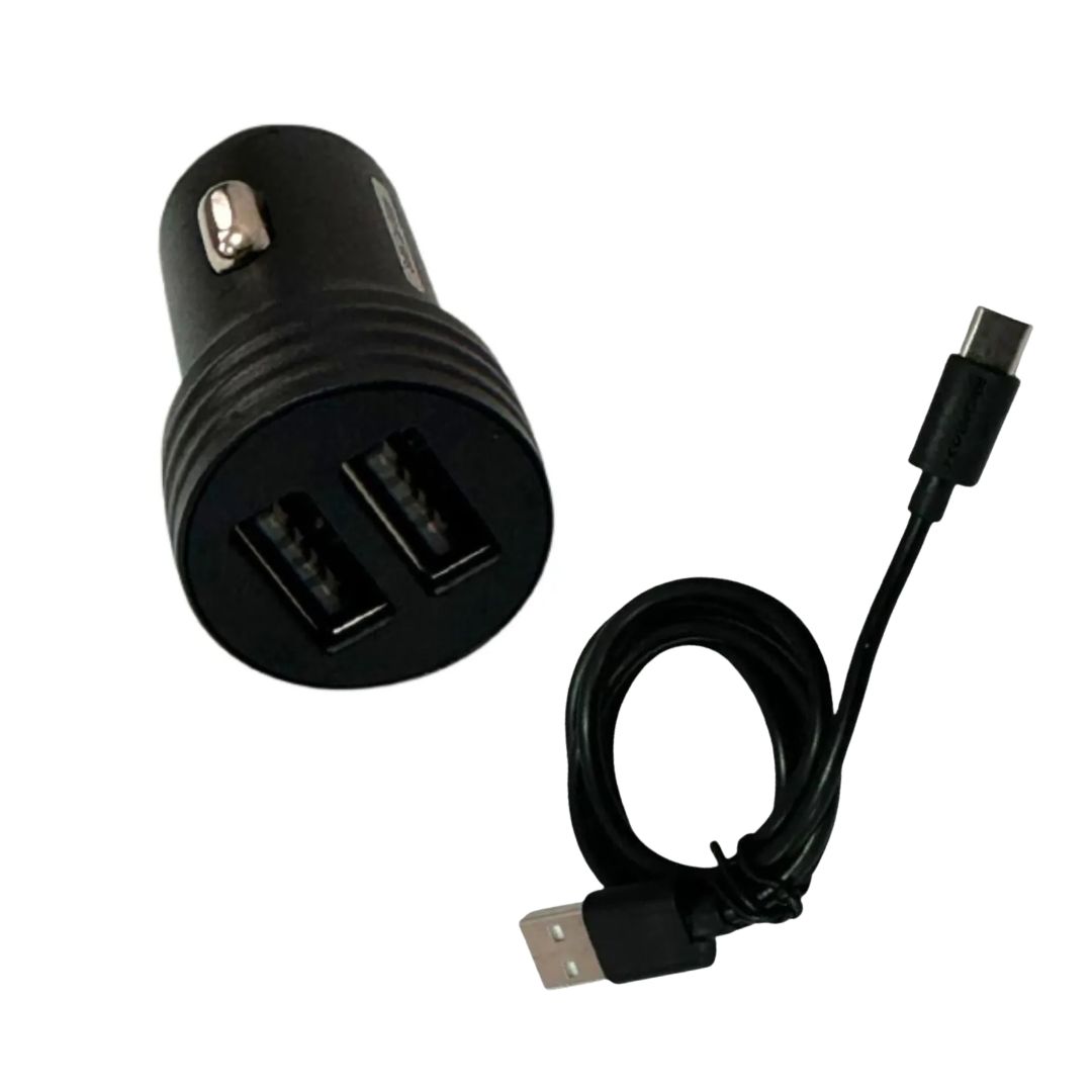 CARGADOR DE CELULAR PARA AUTO 2 ENTRADAS USB TIPO C - 2