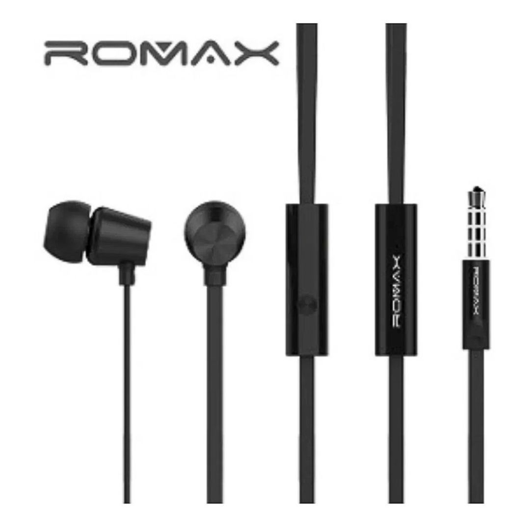 AUDÍFONOS EARPHONES EXTRABASS CON MICRÓFONO ROMAX - 1
