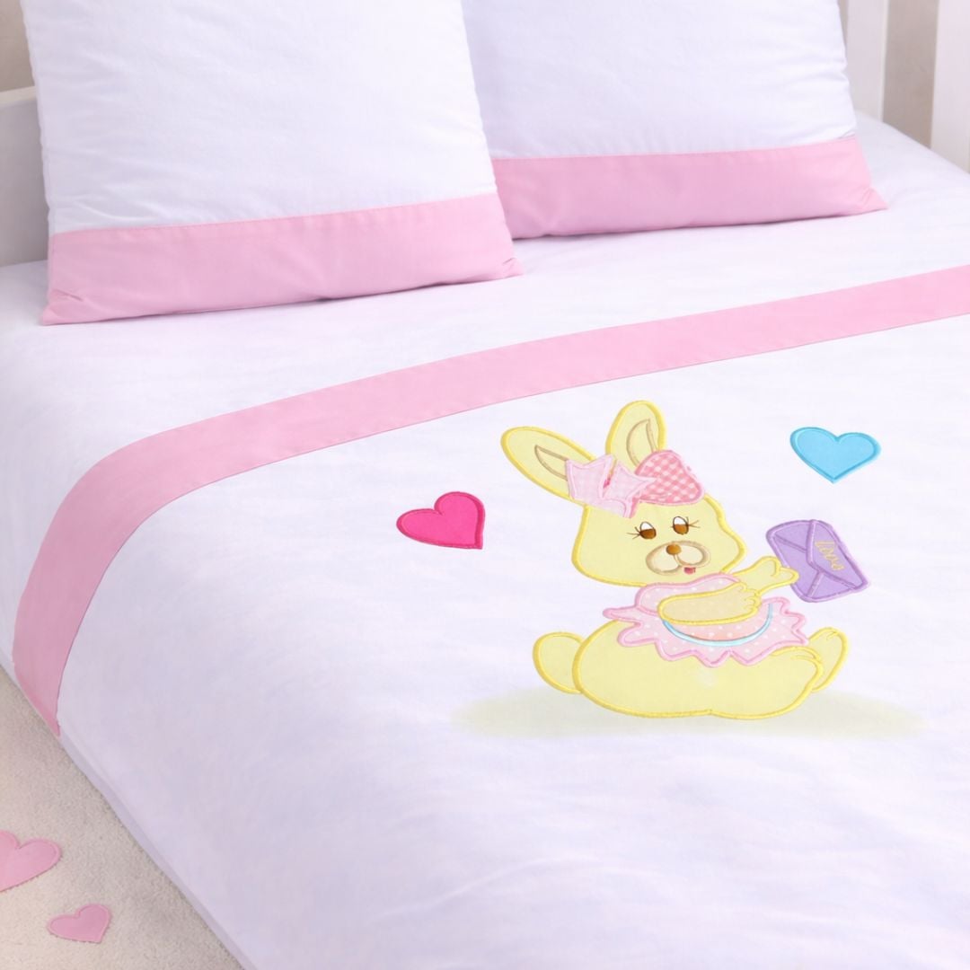 JUEGO DE SABANAS PARA CUNA  SET DE 3 PIEZAS PARA NIÑA - 1