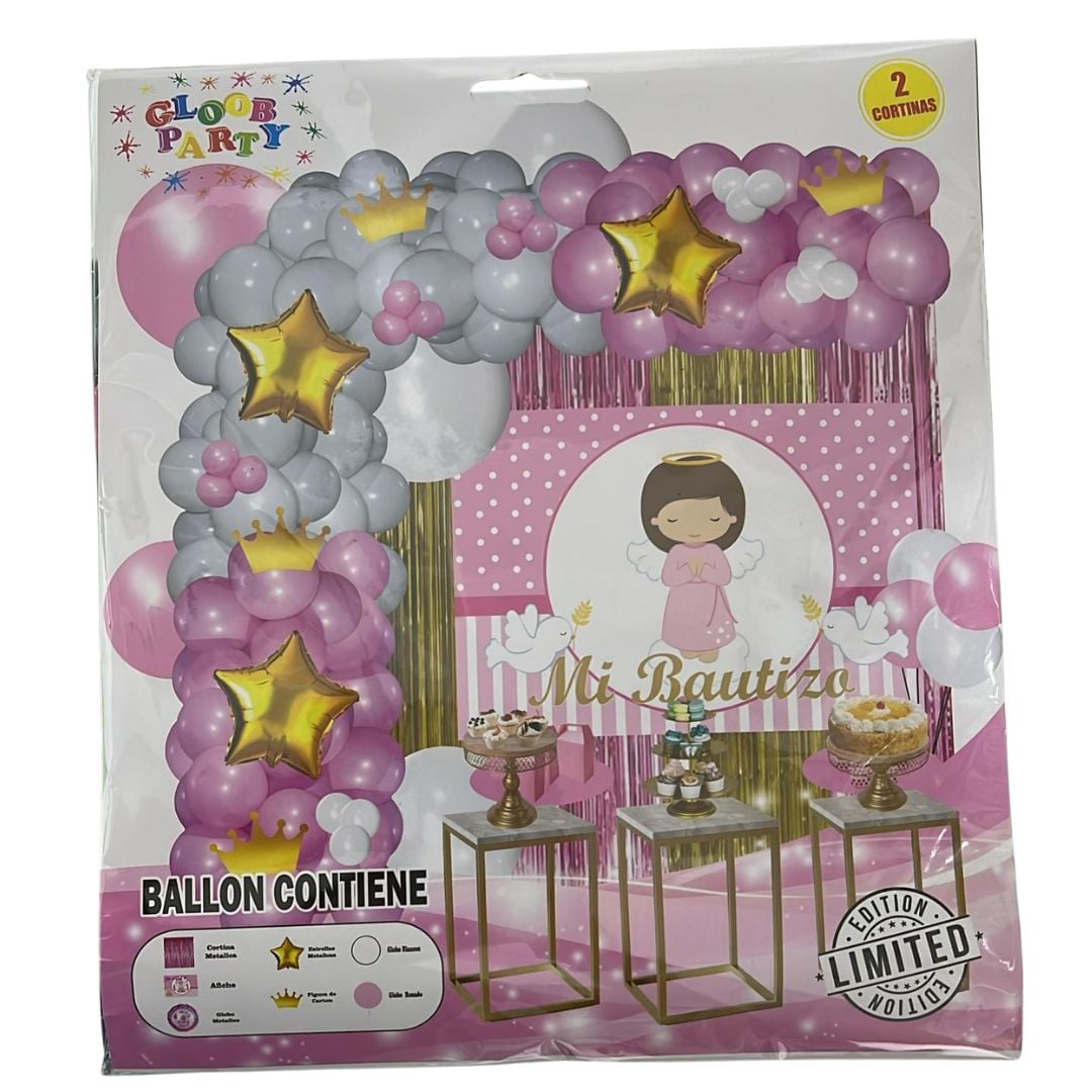GLOBOS BOUQUET MI BAUTIZO (NIÑA) - 1